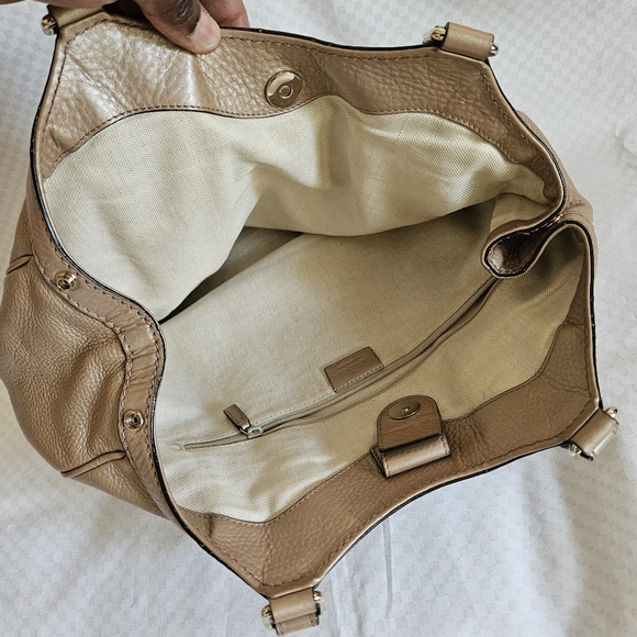 NDS Women's Gucci Beige Leather Luxury Satchel Handbag (EXCELLENT) - Picture 5 of 16